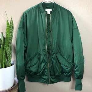 Green bomber jacket